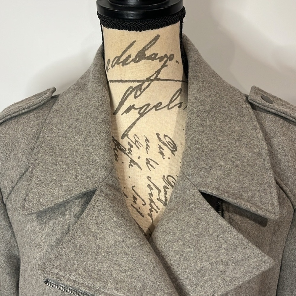 NWOT Victor Alfaro recycled wool moto jacket 10 - Picture 3 of 7